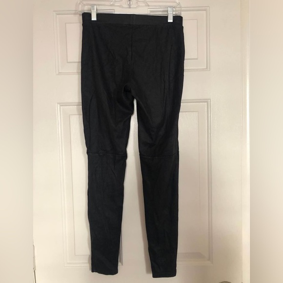 Trouvé Pants Womens Extra Small Black Stretch Faux Leather Skinny Leggings - Picture 2 of 5